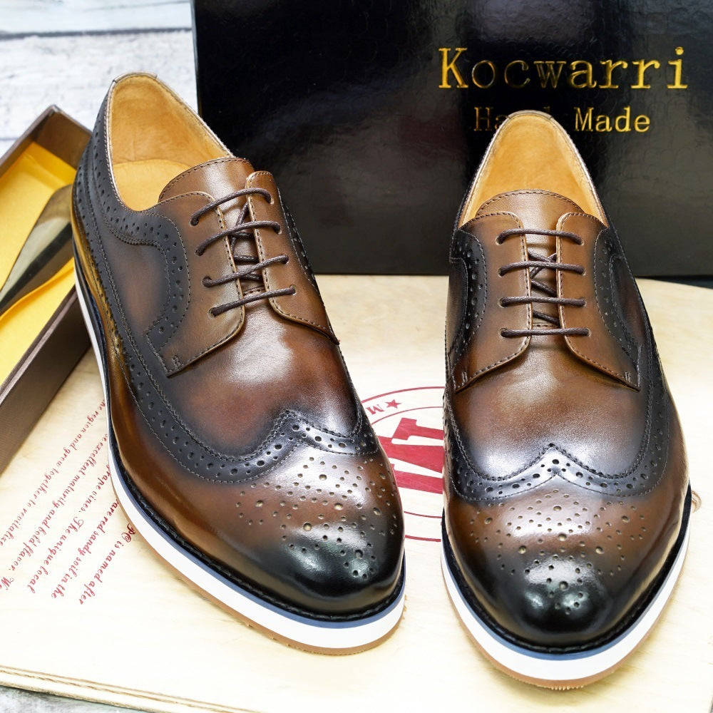 European And American Casual Business Flat Leather Shoes Leather Men's Shoes