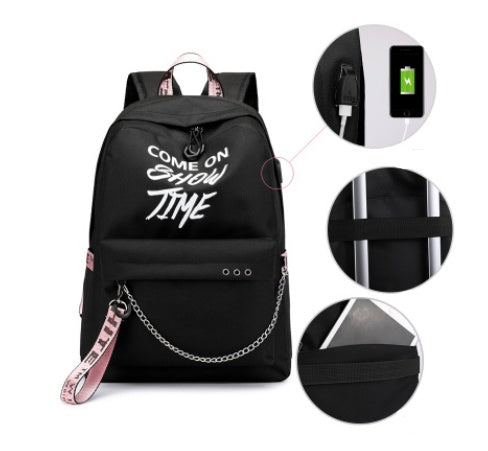 Primary school backpacks rechargeable casual backpacks