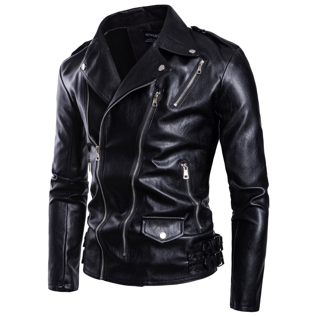 Multi-zip leather jacket jacket