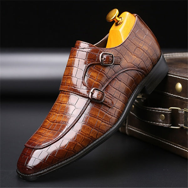 Business pointed leather shoes