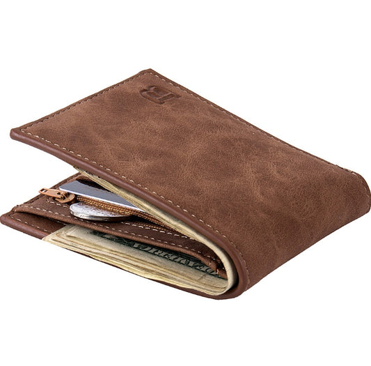 Fashion Men Wallets Mens Wallet with Coin Bag Zipper Small Money Purses New Design Dollar Slim Purse Money Clip Wallet