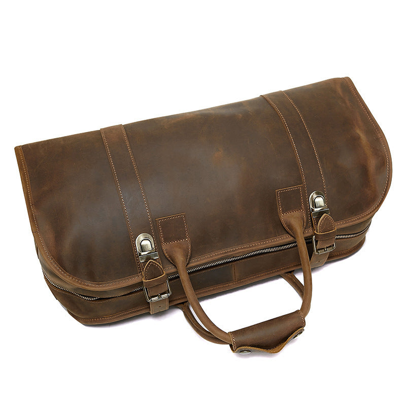 European And American Leather Vintage Travel Bag Portable