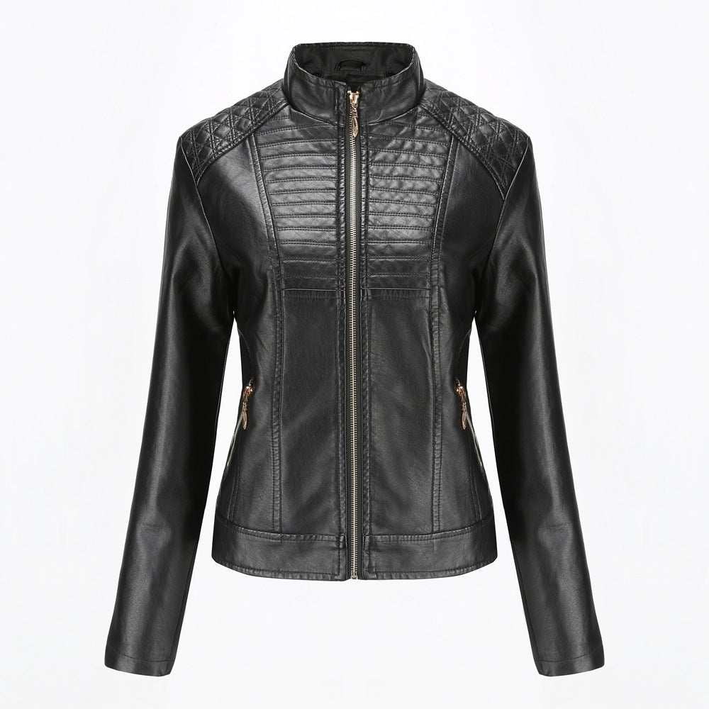 Women's motorcycle leather jacket