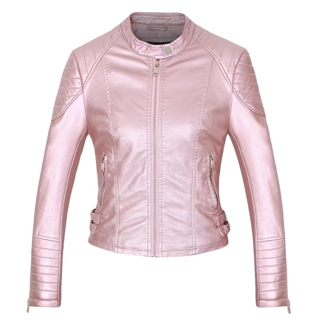 PU leather motorcycle leather jacket