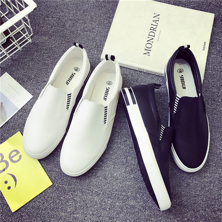 Small white leather shoes