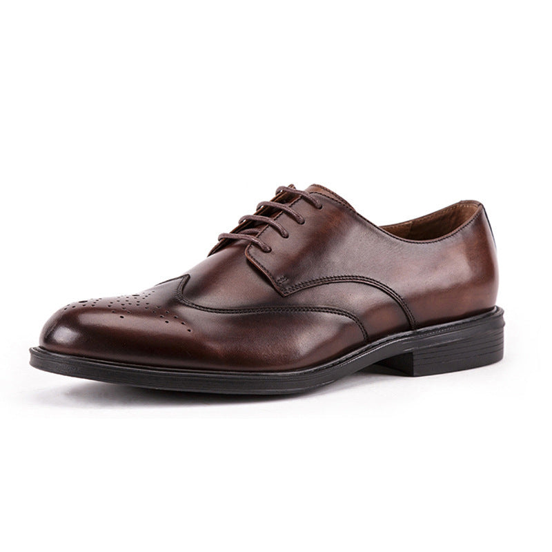 Casual Men's Leather Lace-up Men's Leather Shoes