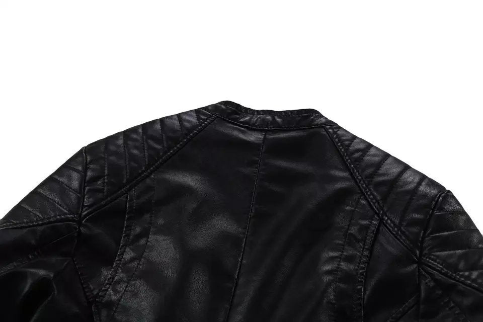 PU leather motorcycle leather jacket