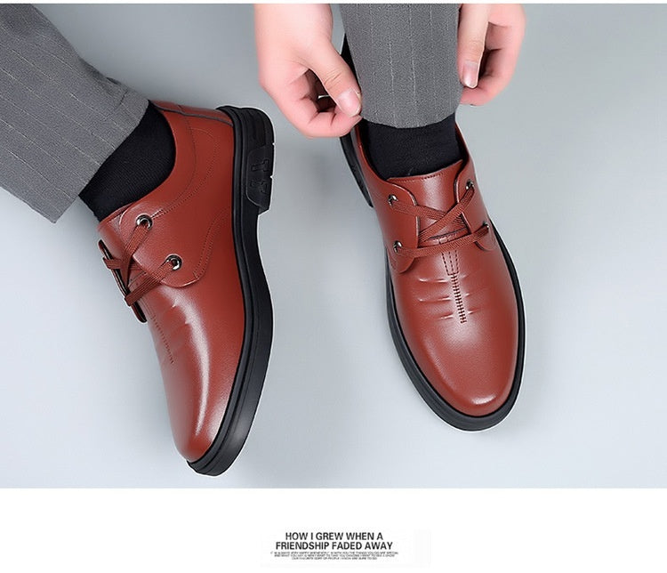 Soft Leather Casual Round Toe Leather Shoes