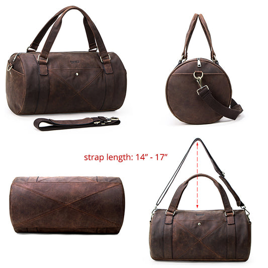 Leather travel bag