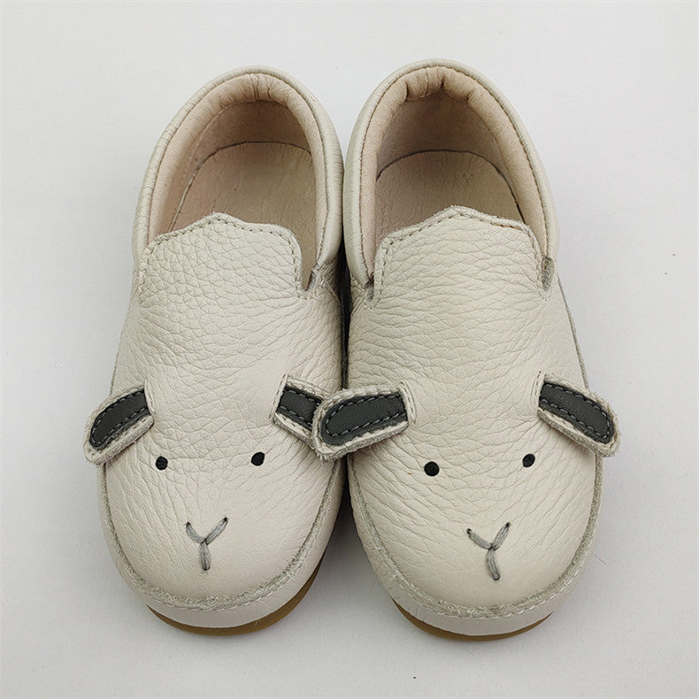 Cute animal leather shoes