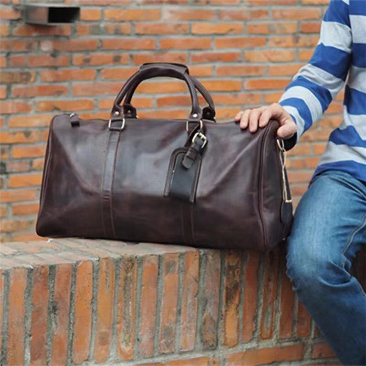 European And American Style Leather Travel Bag Retro