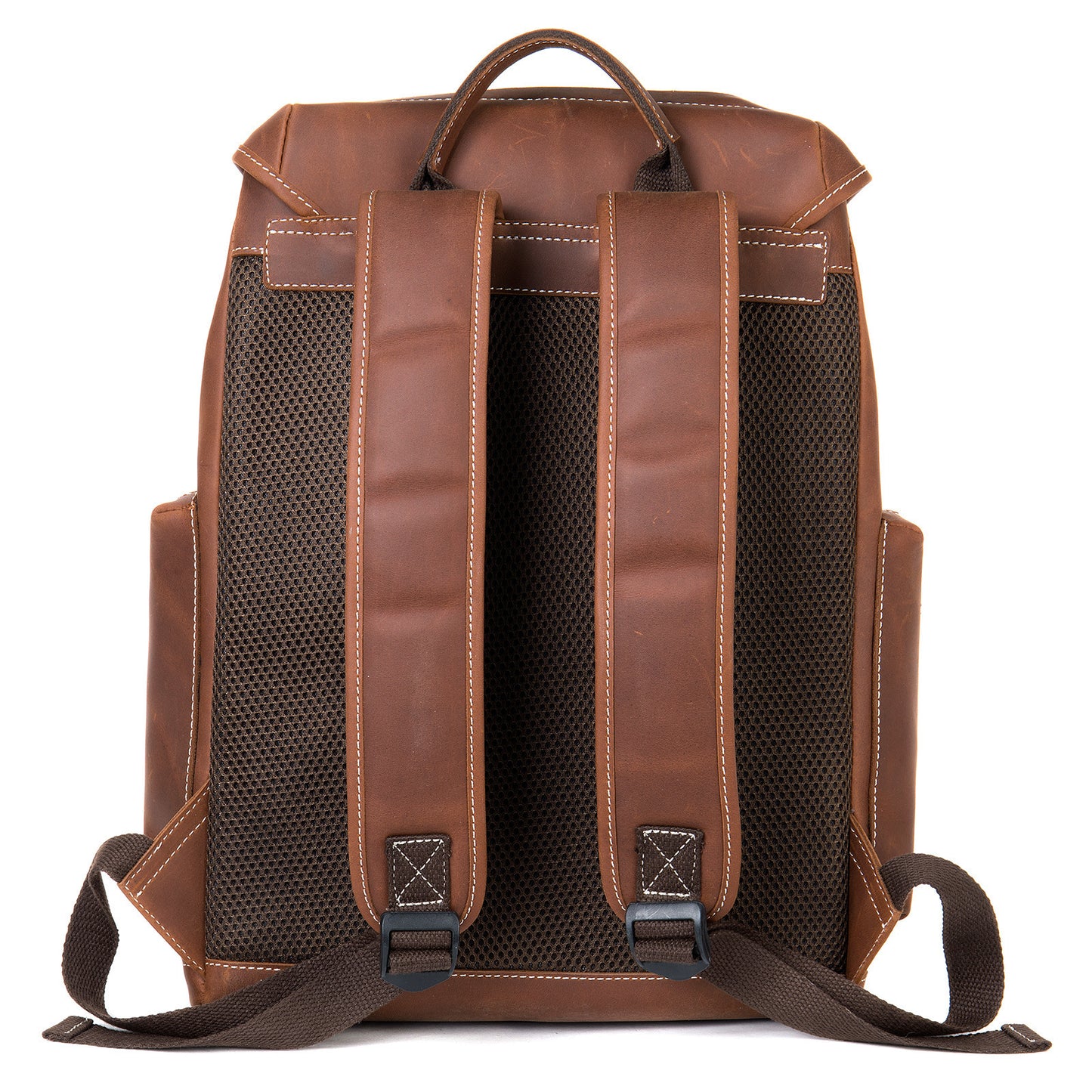 Leather Retro Backpack Outdoor Travel Runaway School Bag