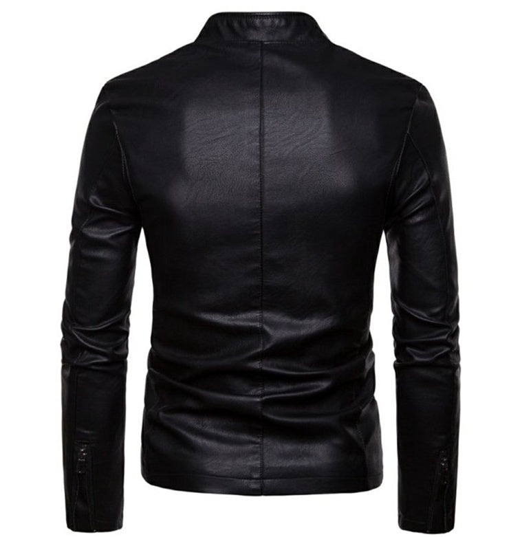 Large Size English PU Leather Jacket Jacket