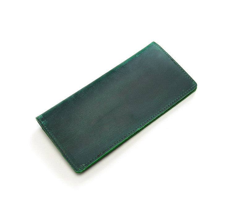 Retro leather wallet long ultra-thin first layer leather wallet