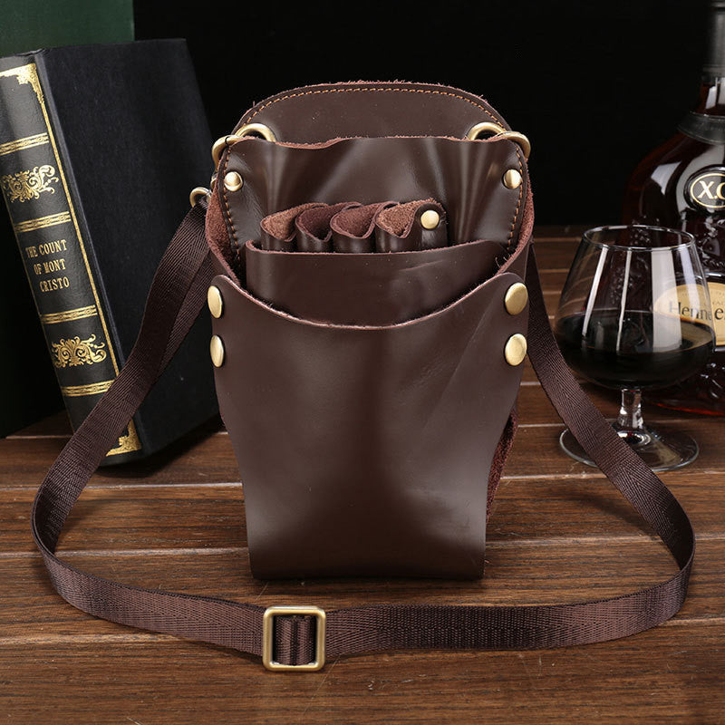 Hairdressing Tools Head Layer Leather Personalized Waist Bag