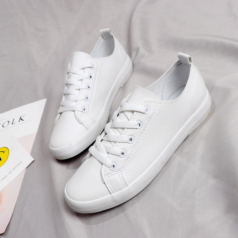 Summer New Leather White Shoes Women's Shoes