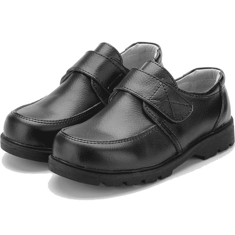 Boys Black Leather Shoes, Student Single Shoes