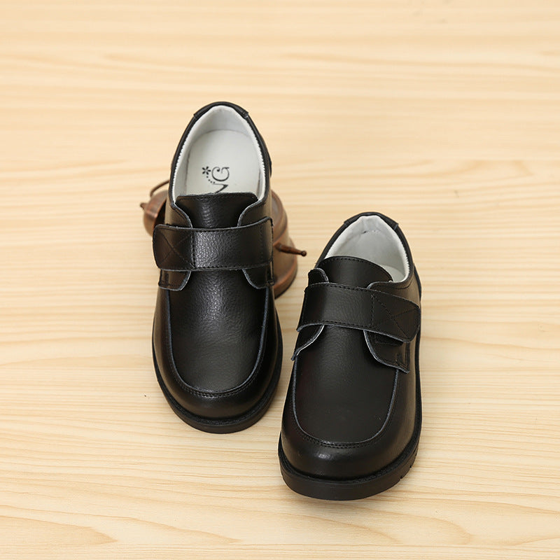 Boys Black Leather Shoes, Student Single Shoes