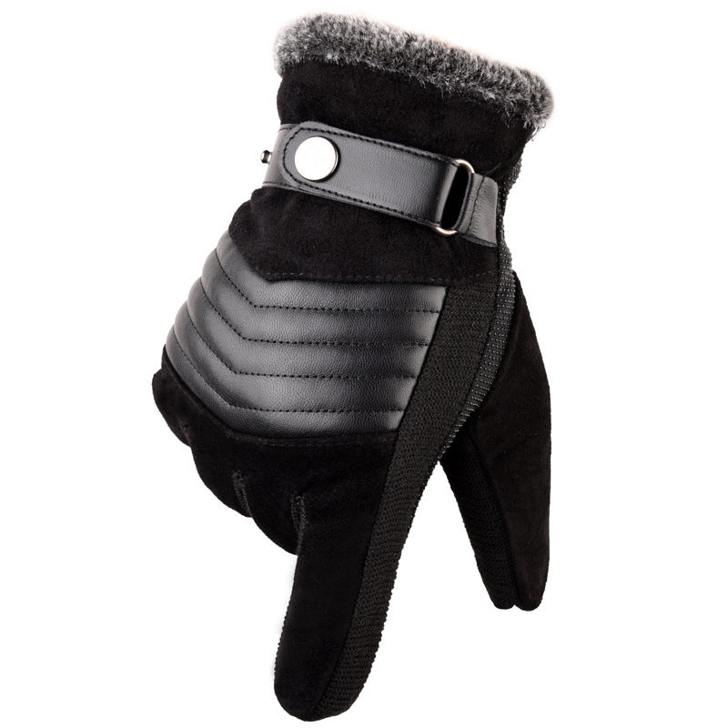 Motorcycle Cold Proof Warm Leather Gloves