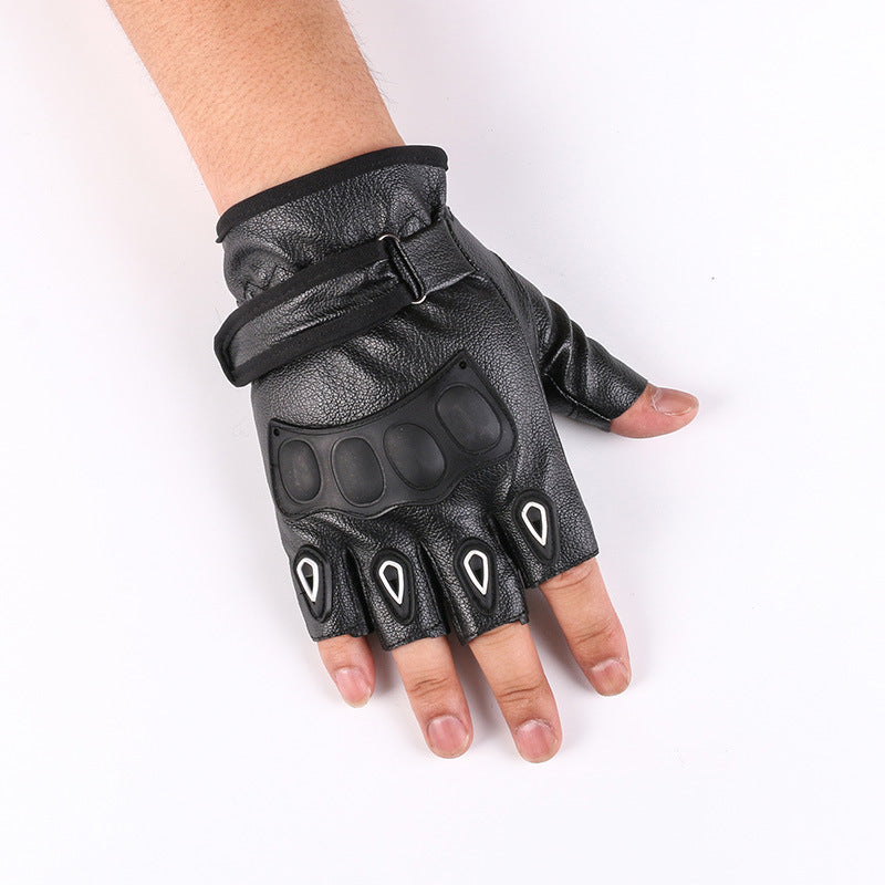 Drivers Perform Outdoor Riding Leather Gloves