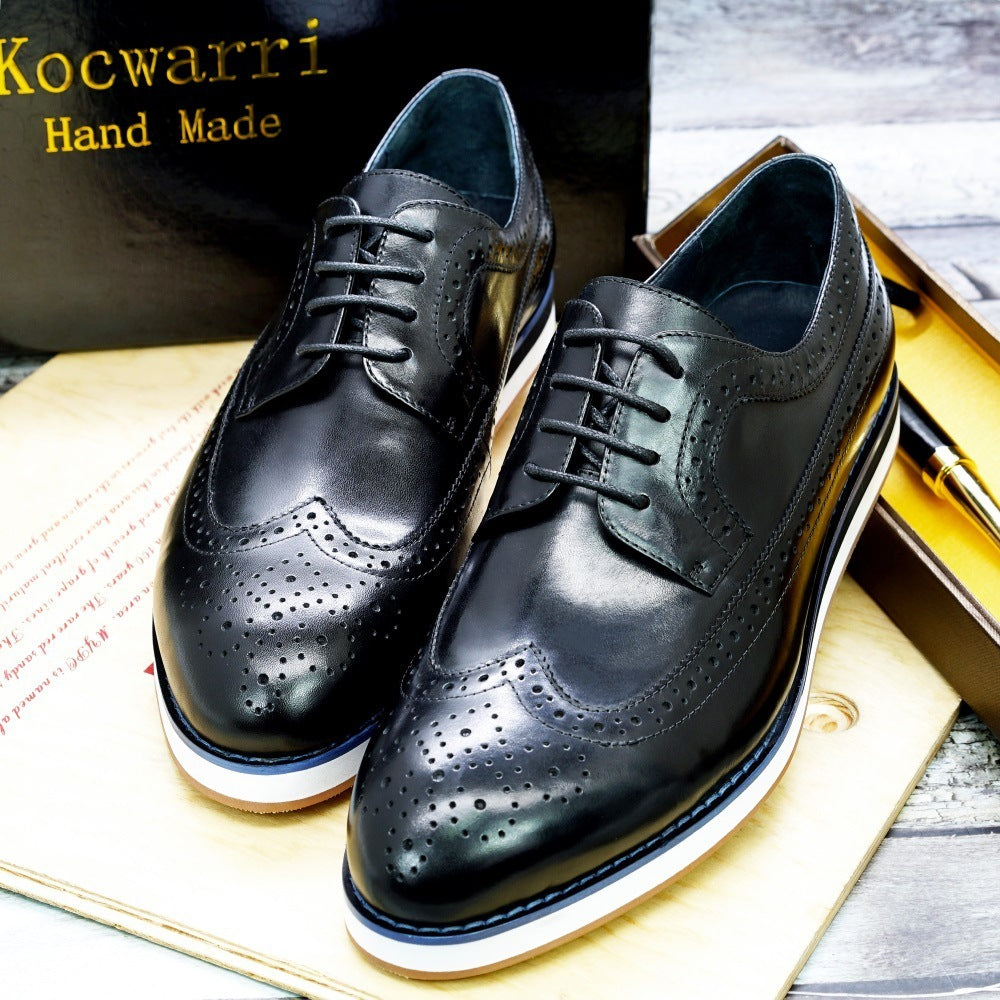 European And American Casual Business Flat Leather Shoes Leather Men's Shoes