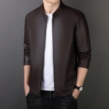 PU Leather Coat Men's Leather Jacket